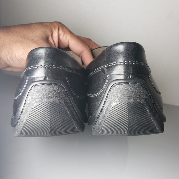 Ecco Men's Classic Moc Black Leather Slip On Loafer Driving Shoes Size 12EW - Picture 14 of 15